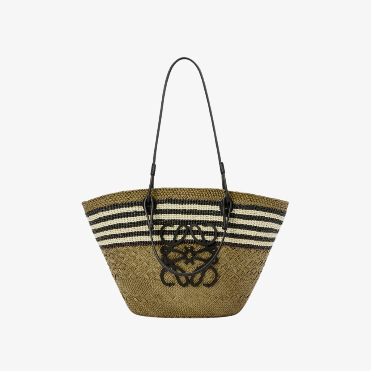 LOEWE PAULA'S IBIZA 2025 10 TÚI ANAGRAM BASKET MEDIUM STRIPES