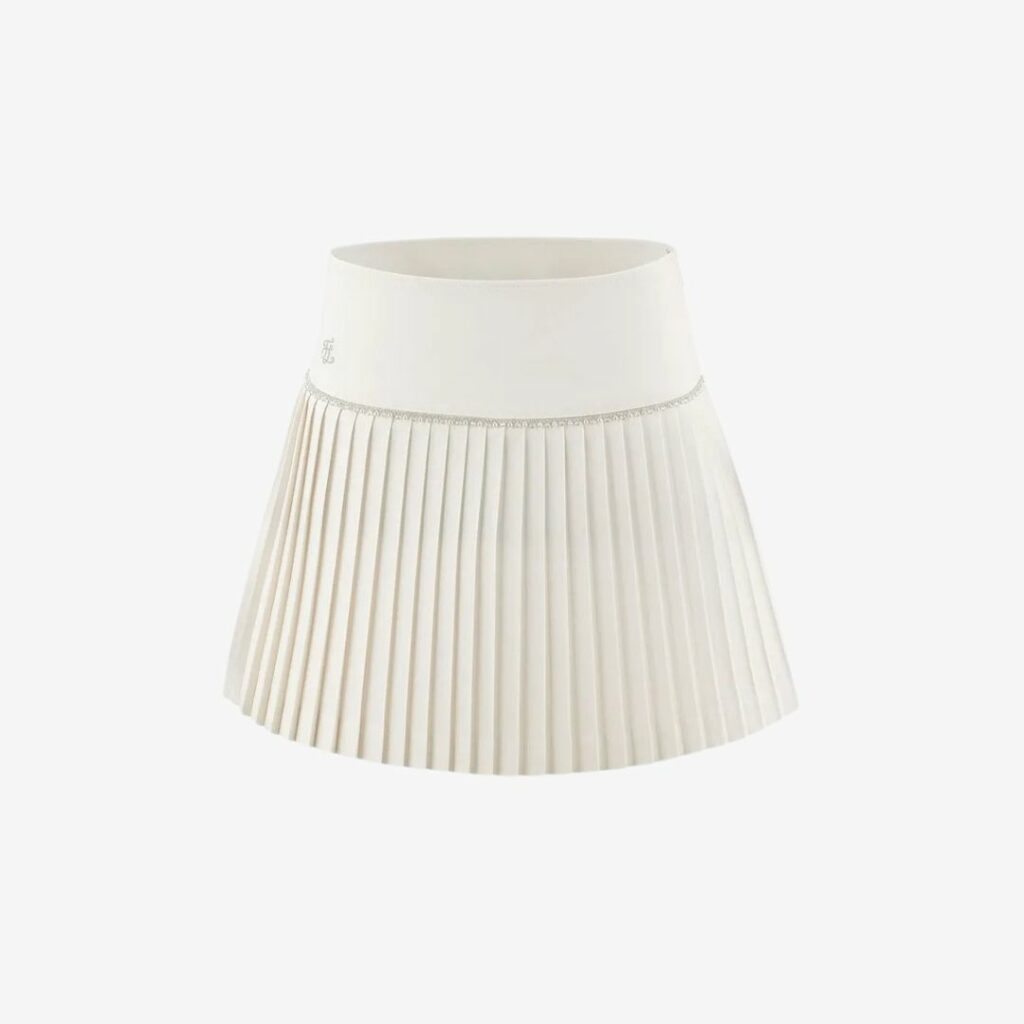 Chân váy Pearl Bead Flare – Trắng