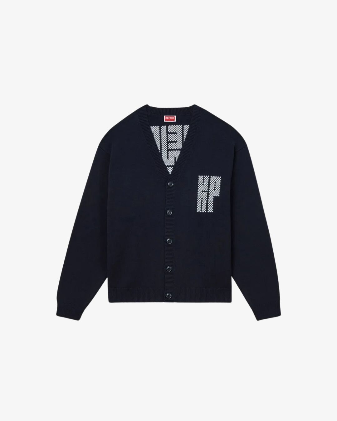 ÁO CARDIGAN LEN VÀ COTTON THÊU KENZO KAMON
