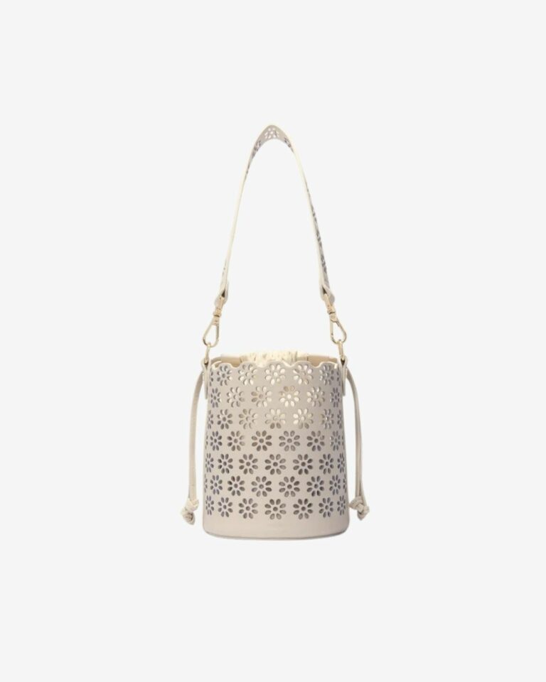 TÚI BUCKET DA LỖ HỌA TIẾT HOA