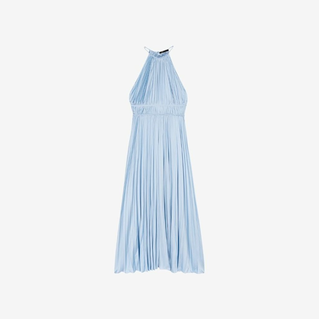 Đầm dài maxi xếp ly không tay