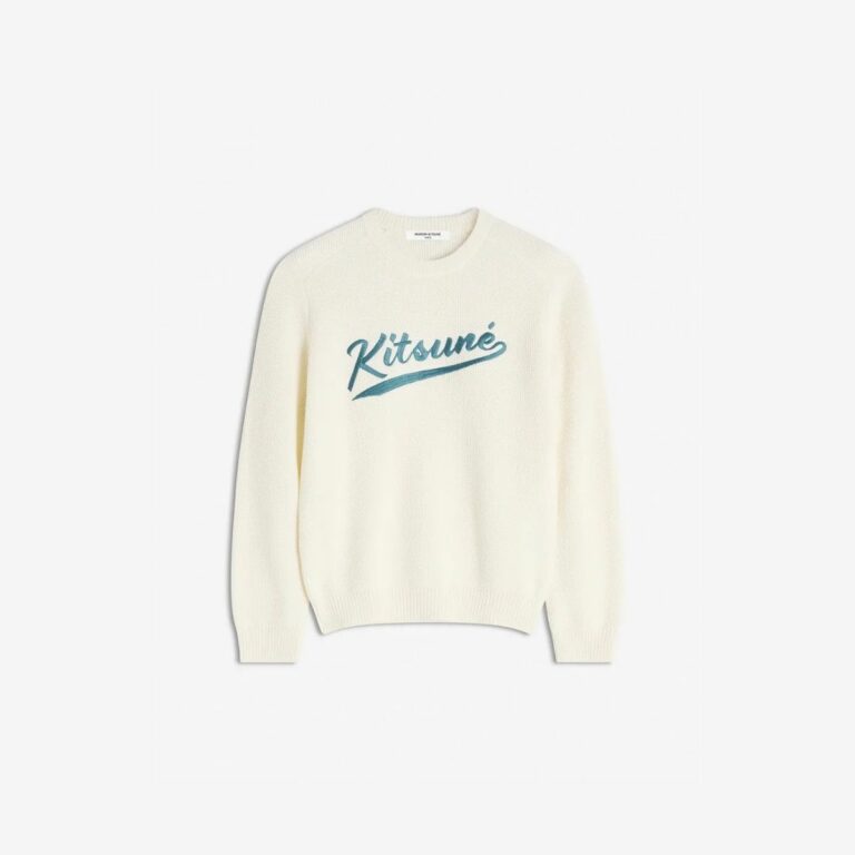 Áo len thêu Kitsune Varsity