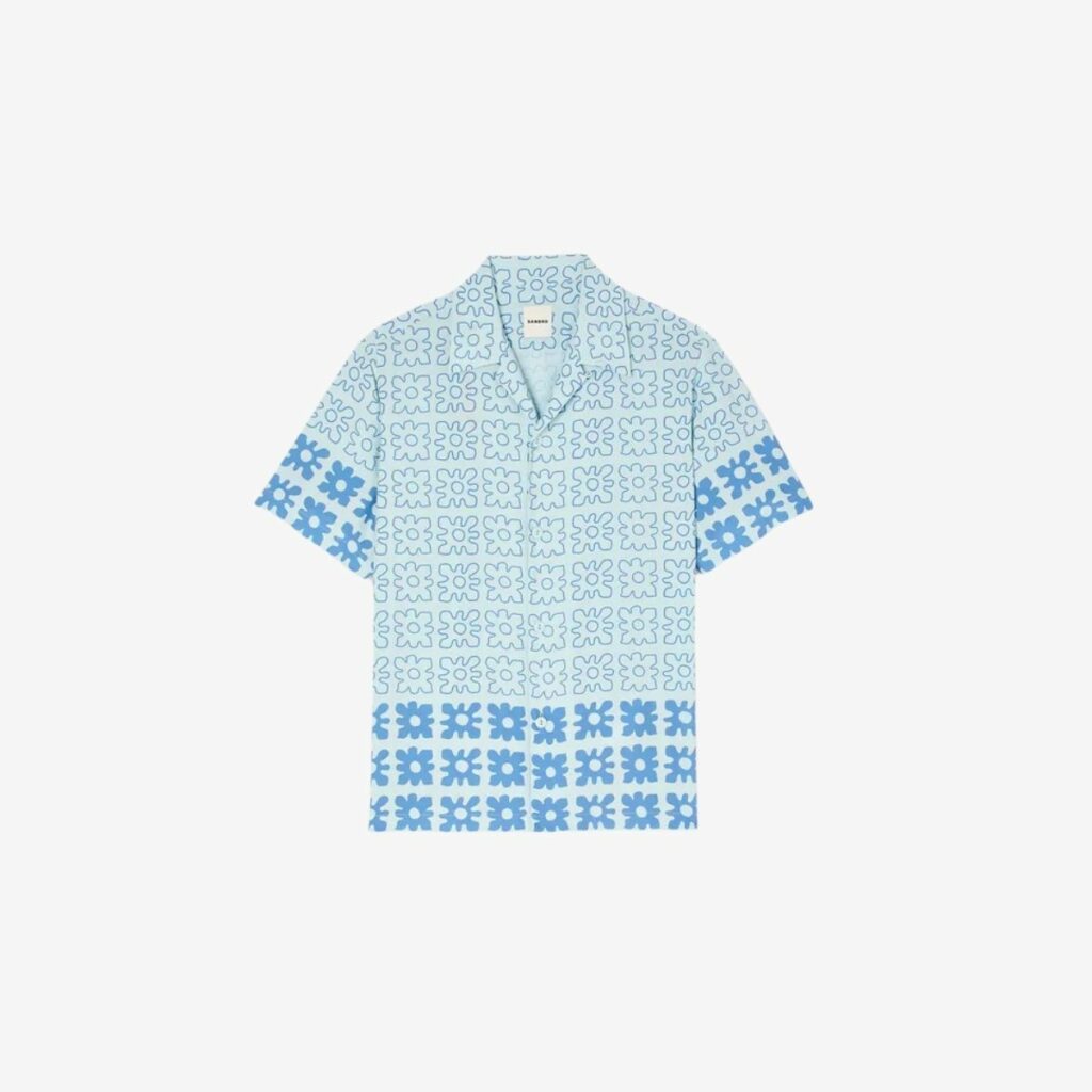 Áo sơ mi ngắn tay họa tiết Square Cross