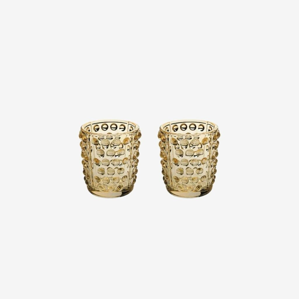 Bộ đôi bình đựng nến Mossi Gold