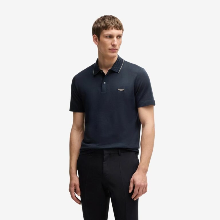 Áo polo chất liệu cotton BOSS x Aston Martin