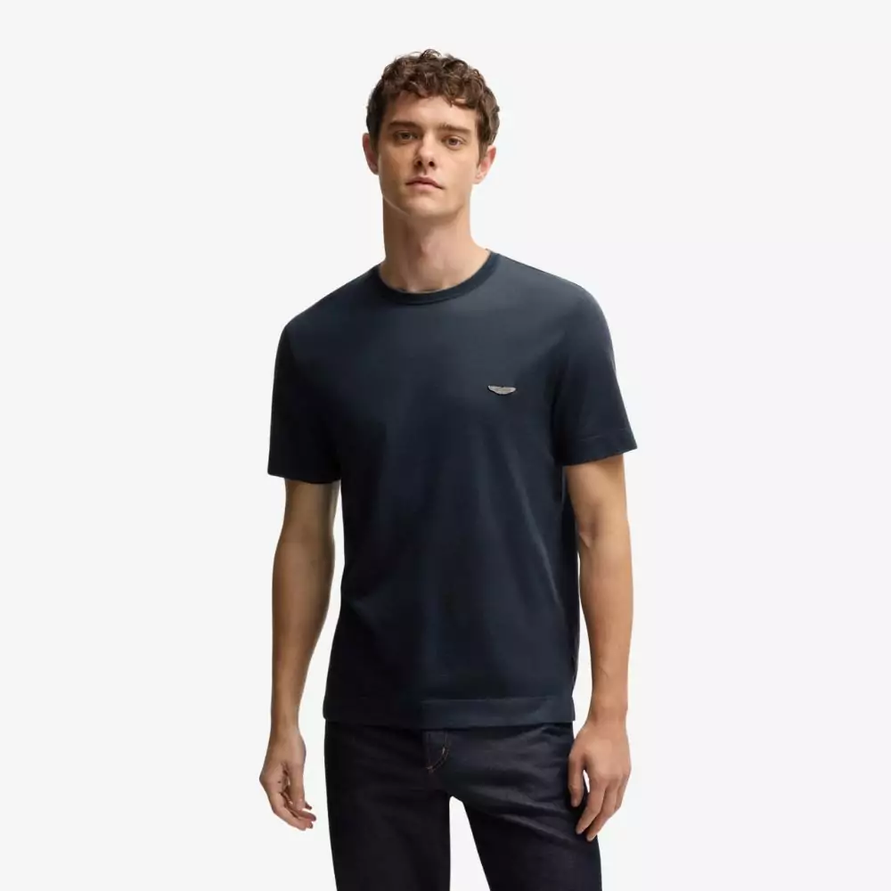 Áo thun vải cotton linen và lụa BOSS x Aston Martin