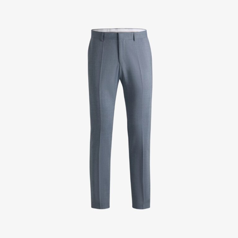 Quần dài dáng tapered fit vải cotton pha lụa