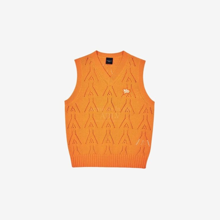 Áo vest len A Logo Punching