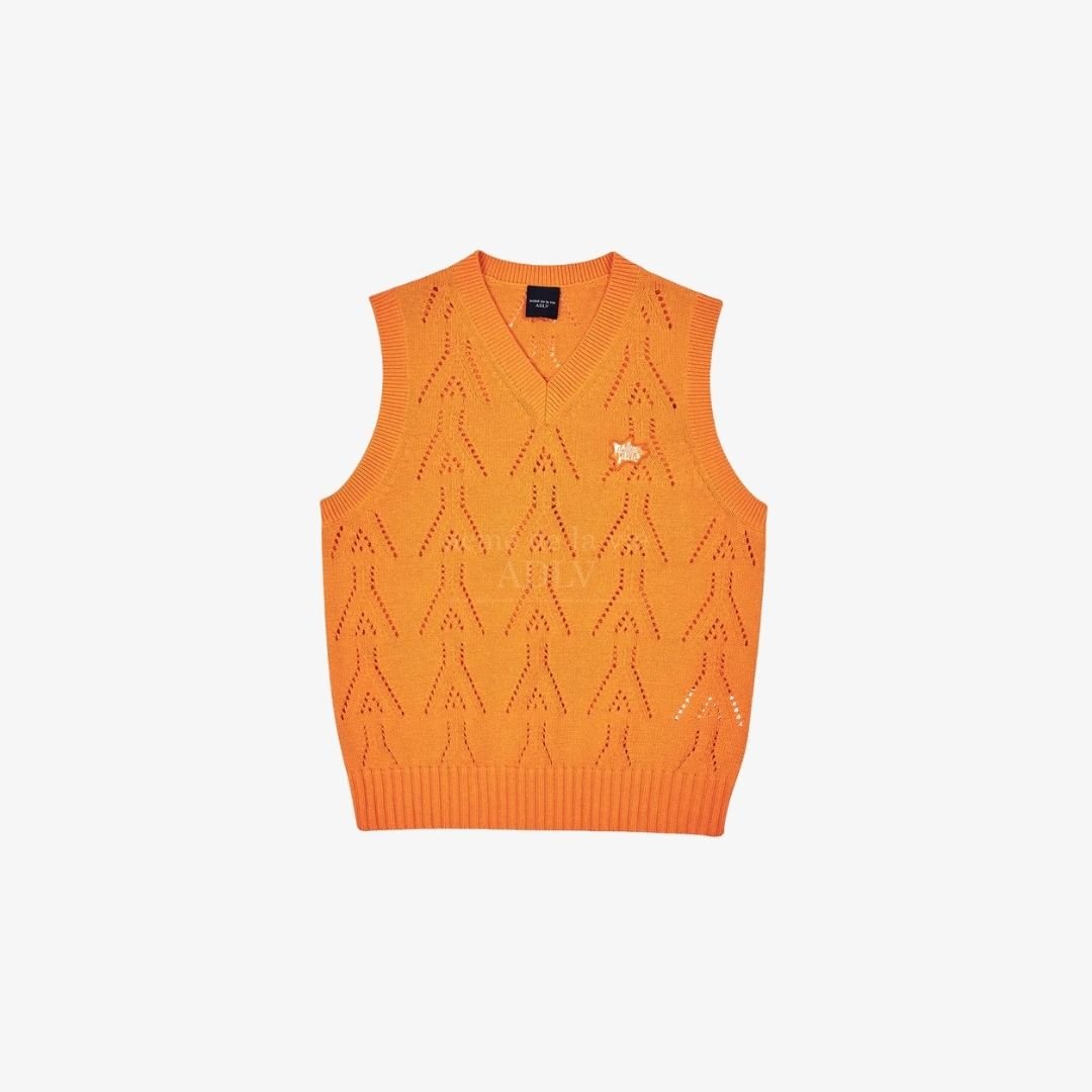 Áo vest len A Logo Punching