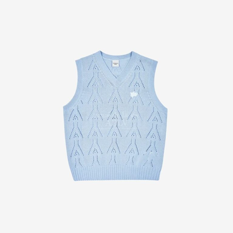 Áo vest len A Logo Punching