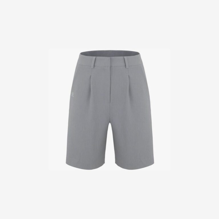Quần shorts pin-tuck Bermuda