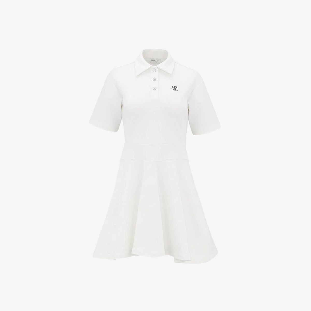 Váy flared short-sleeved collar