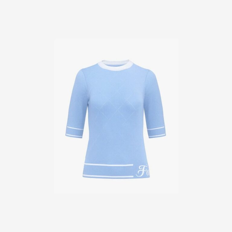 Áo Dia pattern round neck knit