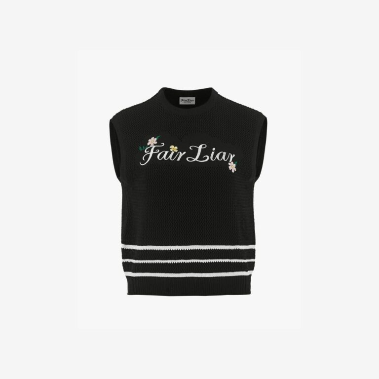 Áo Flower logo knit vest