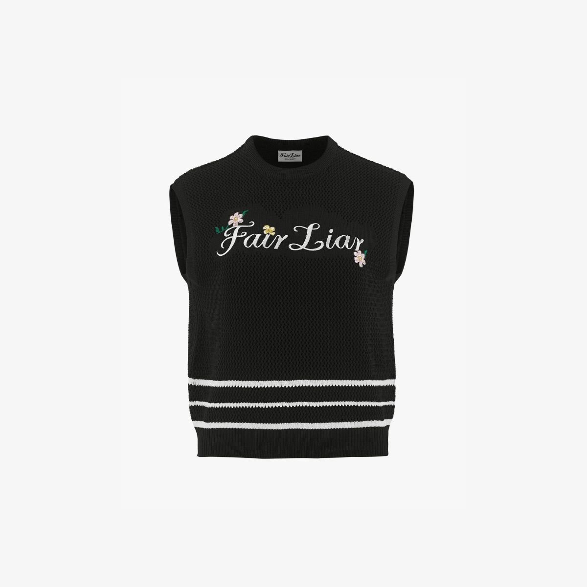 Áo Flower logo knit vest