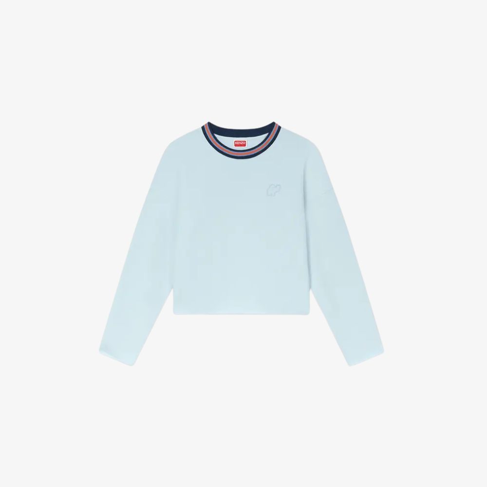 Áo sweatshirt ngắn thêu logo KENZO Elephant