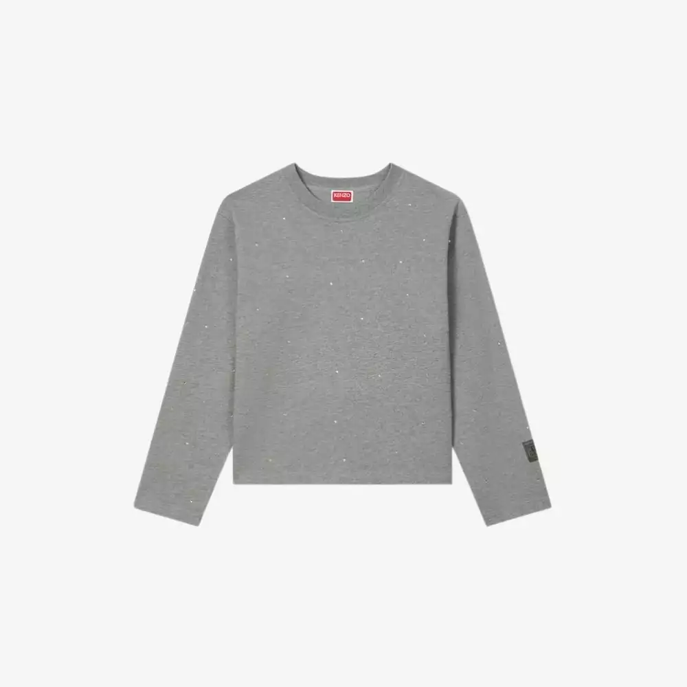 Áo sweater tay dài đính đá KENZO Elephant