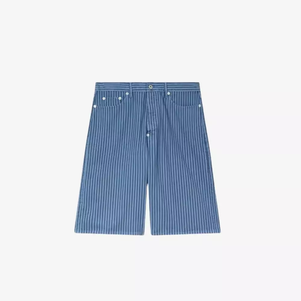 Quần short thẳng KENZO Coast Lines bằng denim Nhật Bản