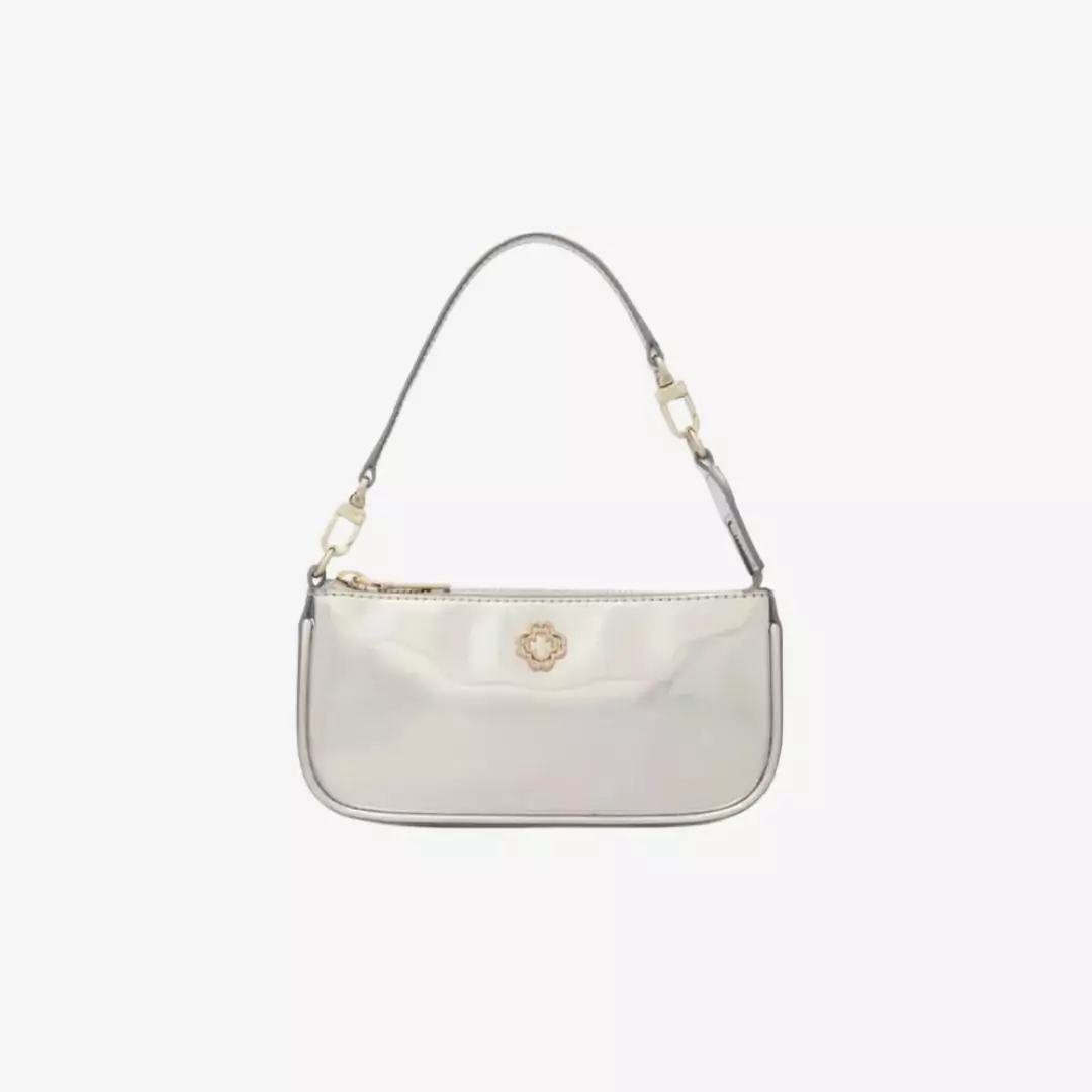 Túi clutch mini da bóng metalic