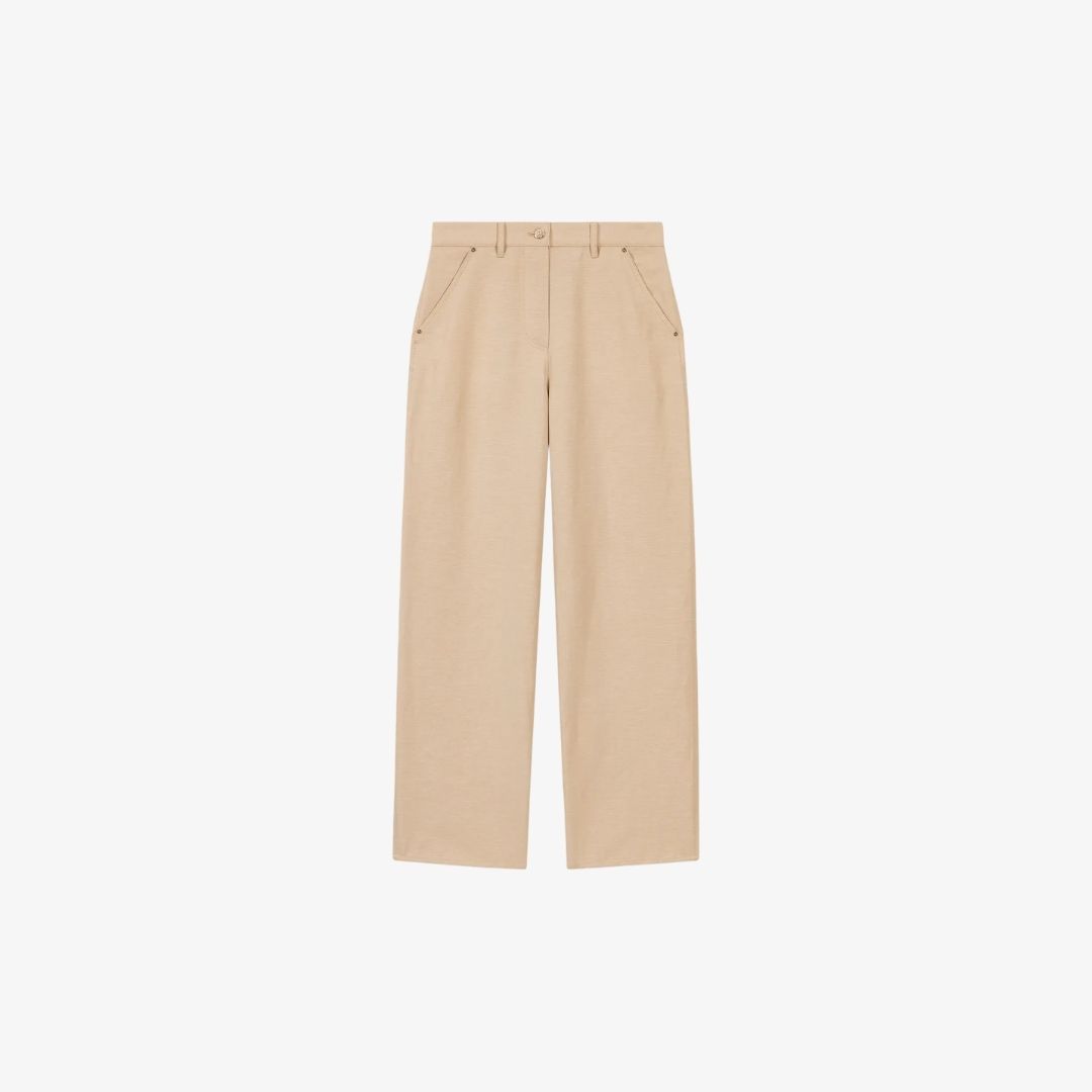 Quần âu vải linen pha cotton