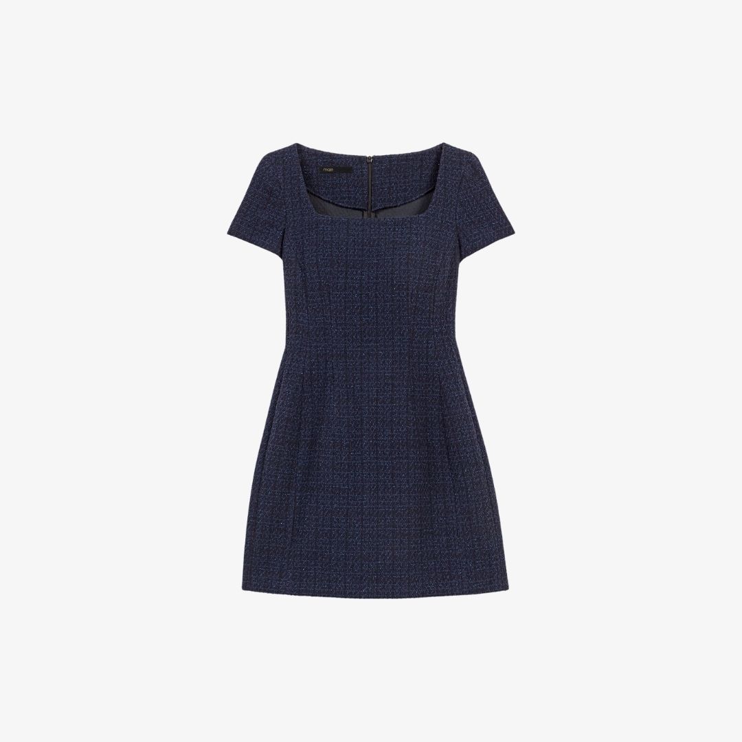 Đầm tweed dáng ngắn