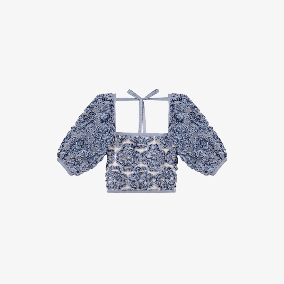 Áo Floral organza