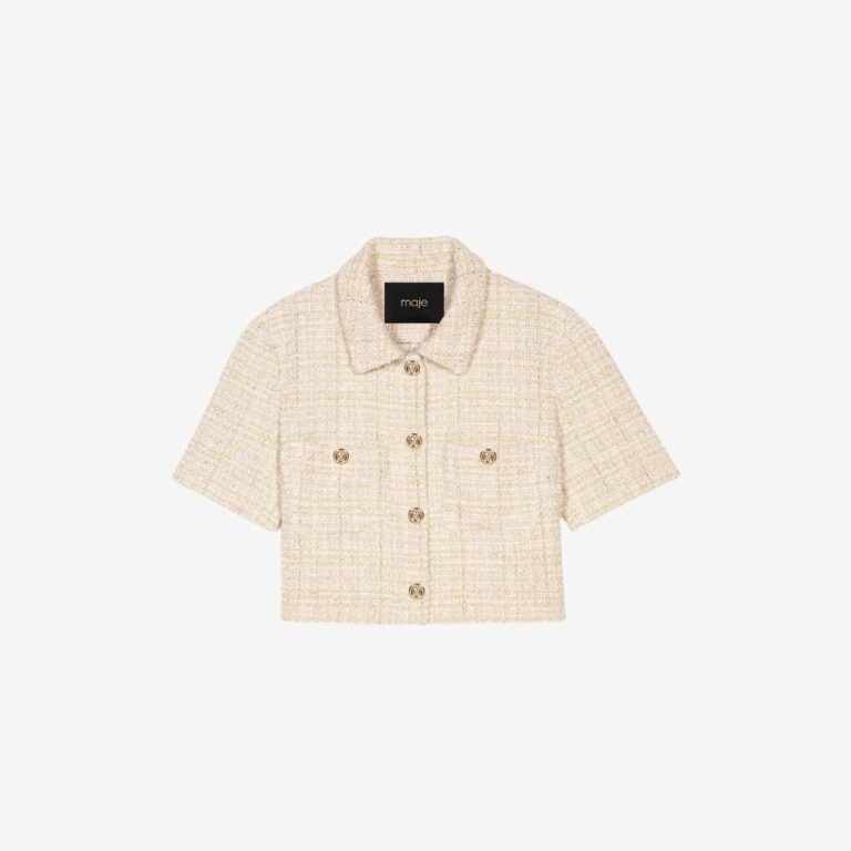 Áo khoác tweed croptop