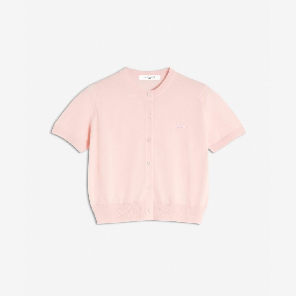 Áo cardigan regular ngắn tay Baby Fox
