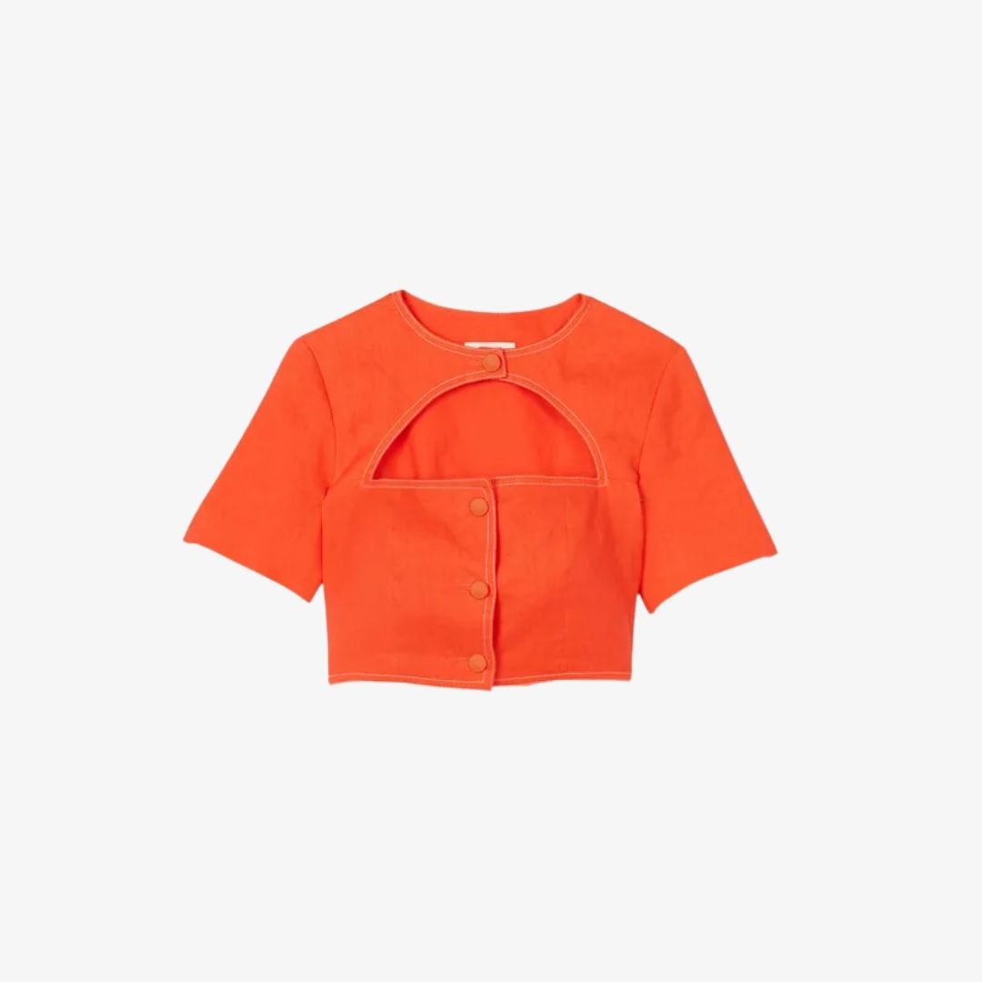 Áo dáng crop cutway
