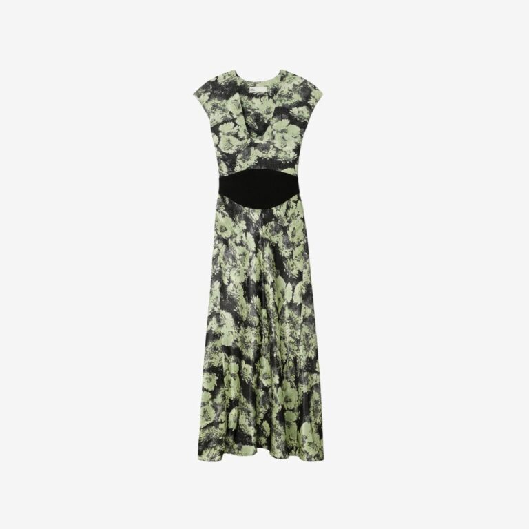 Váy dài Printed U-Neck Viscose