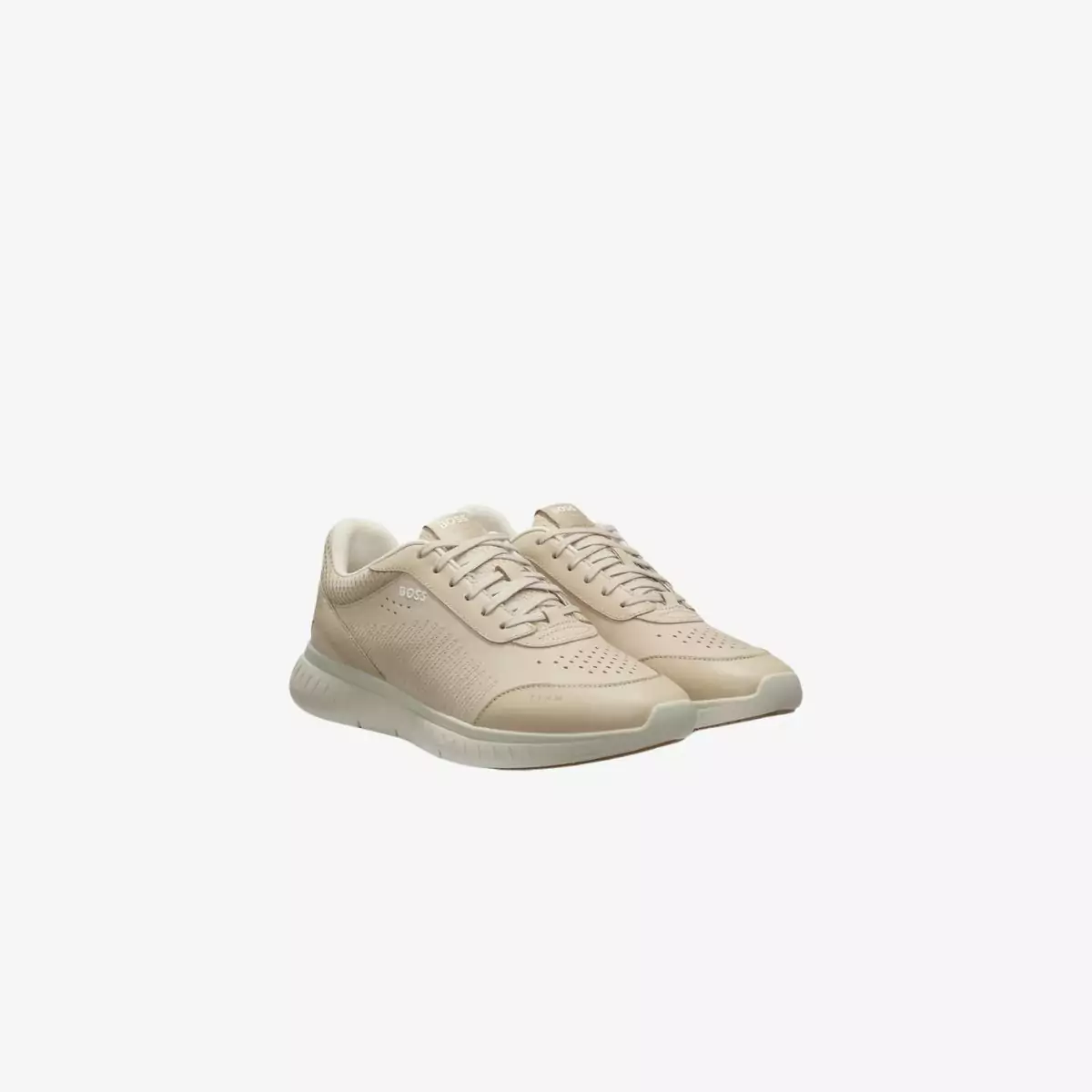 Giày sneaker da dập vân đế cao su