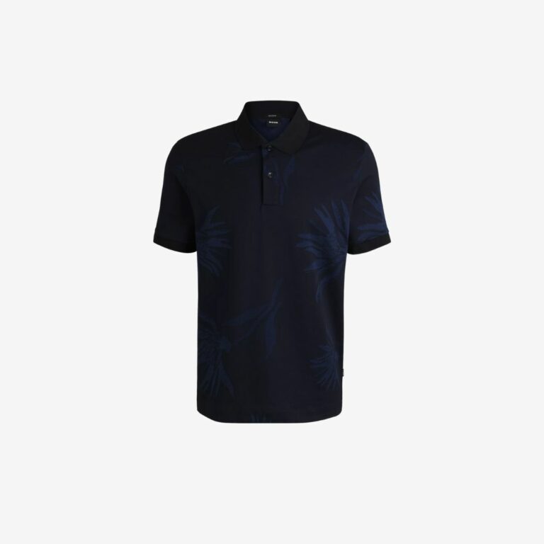 Áo polo họa tiết jacquard hoa
