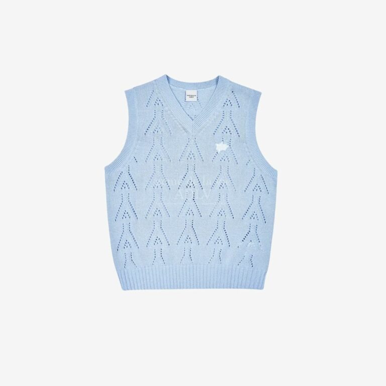 Áo vest len Logo Punching