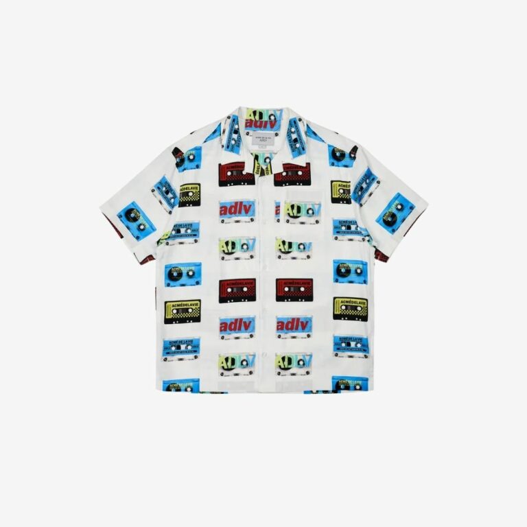 Áo có cổ Cassette Tape Pattern