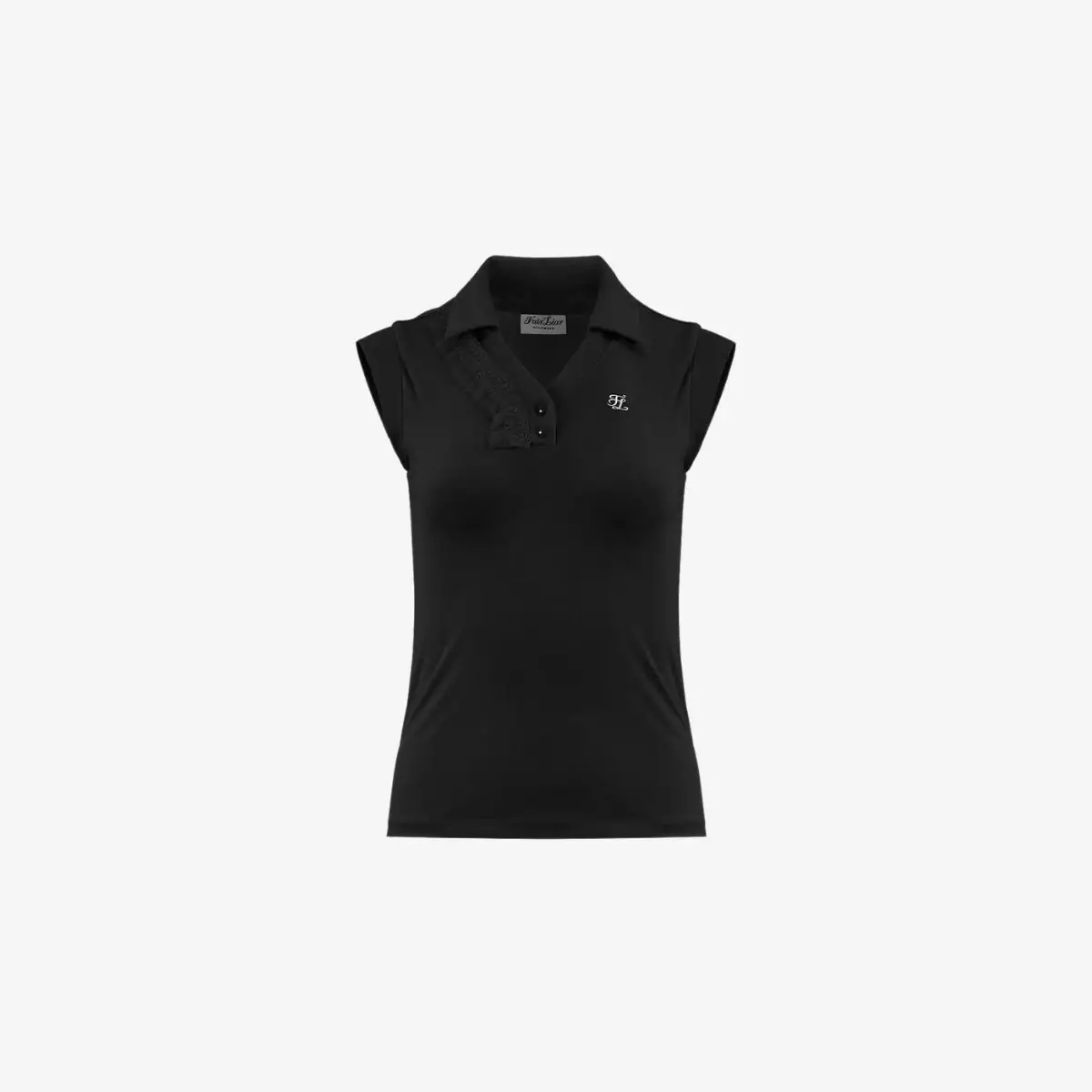 Áo cổ V không tay Frill