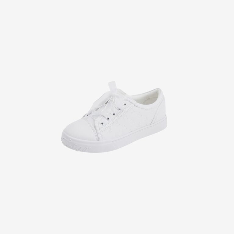 Giày sneaker mũi tròn buộc dây voan organza