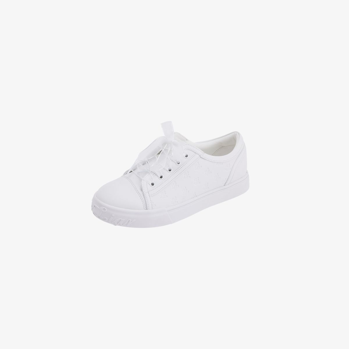Giày sneaker mũi tròn buộc dây voan organza