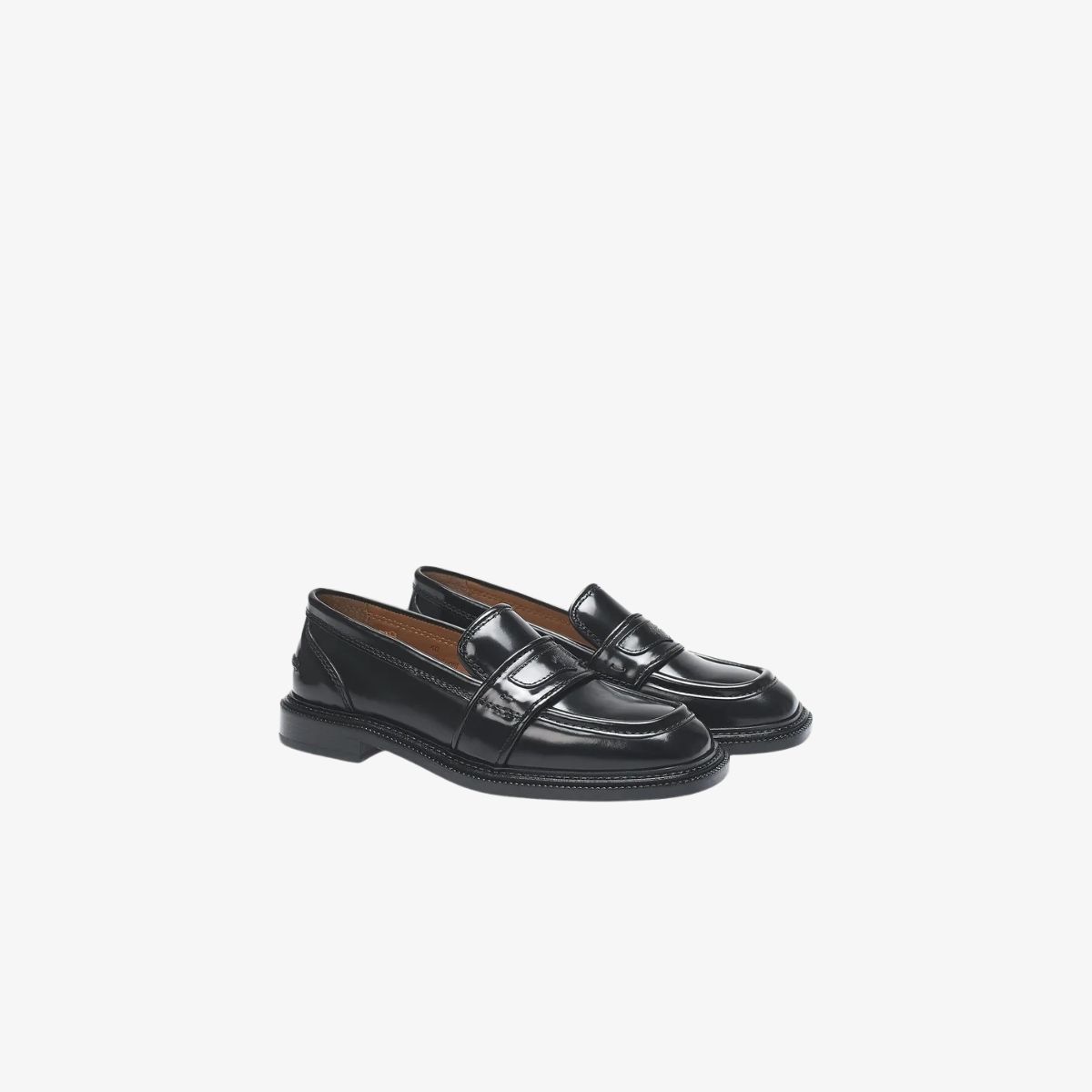Giày loafers da