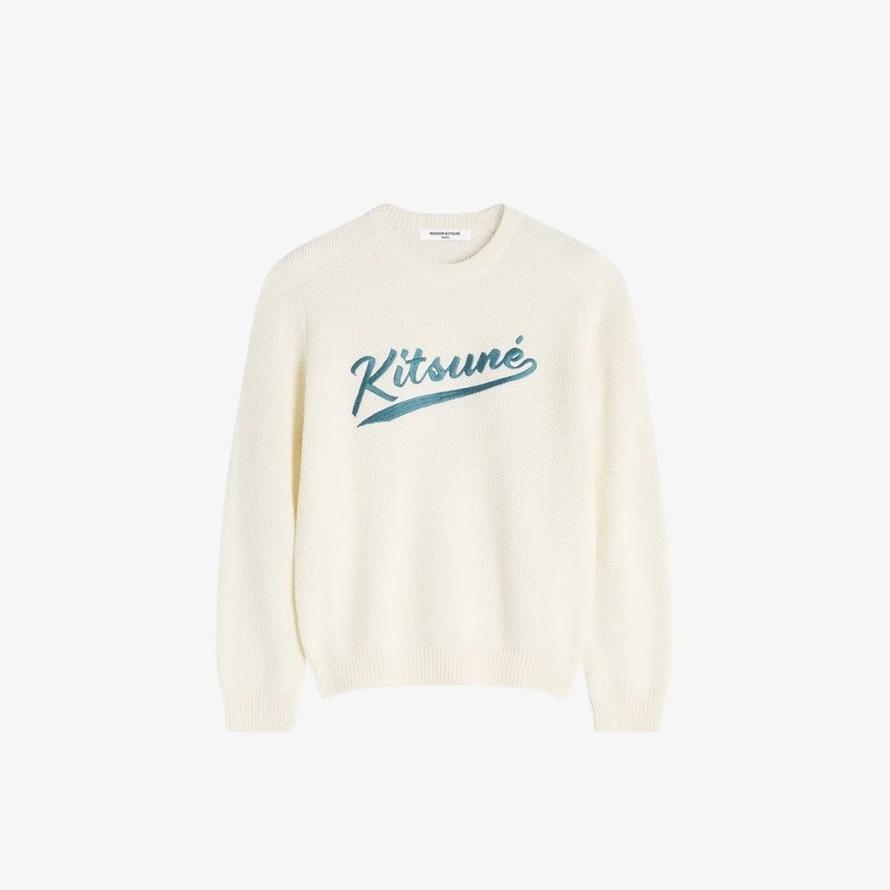 Áo len thêu Kitsune Varsity
