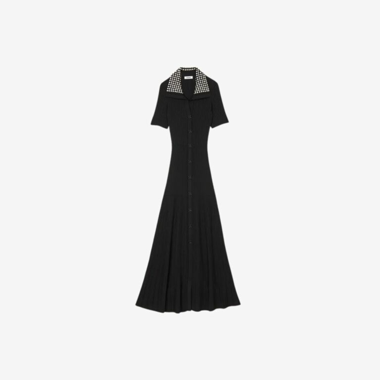 Đầm maxi cổ đính dá