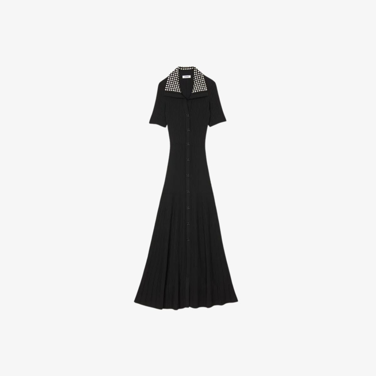 Đầm maxi cổ đính dá