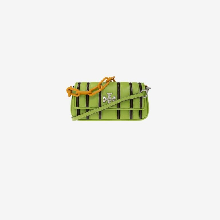 Túi Kira Bombe Stripe Small Flap Shoulder Bag màu Wild Leaves Multicolor