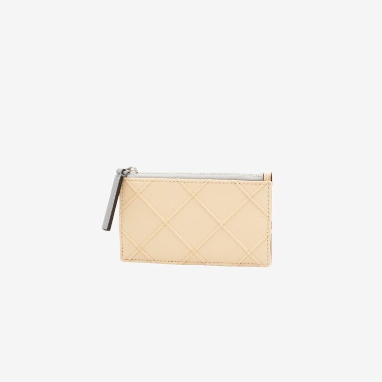 Ví Fleming Soft Patent Piping Color-Block Zip Card Case