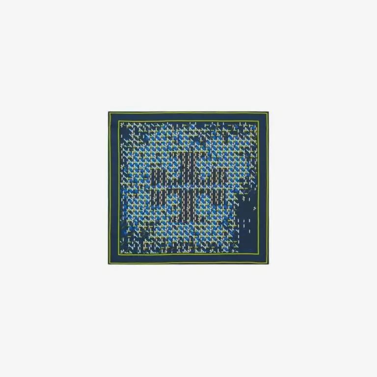 Khăn lụa hoạ tiết blue