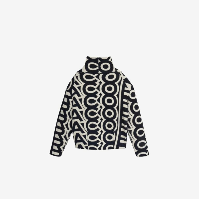 Áo Flock Monogram Funnel Sweater