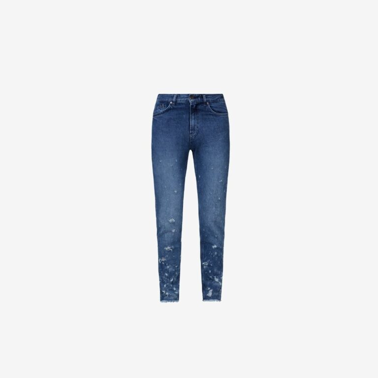 Quần jeans xanh rách