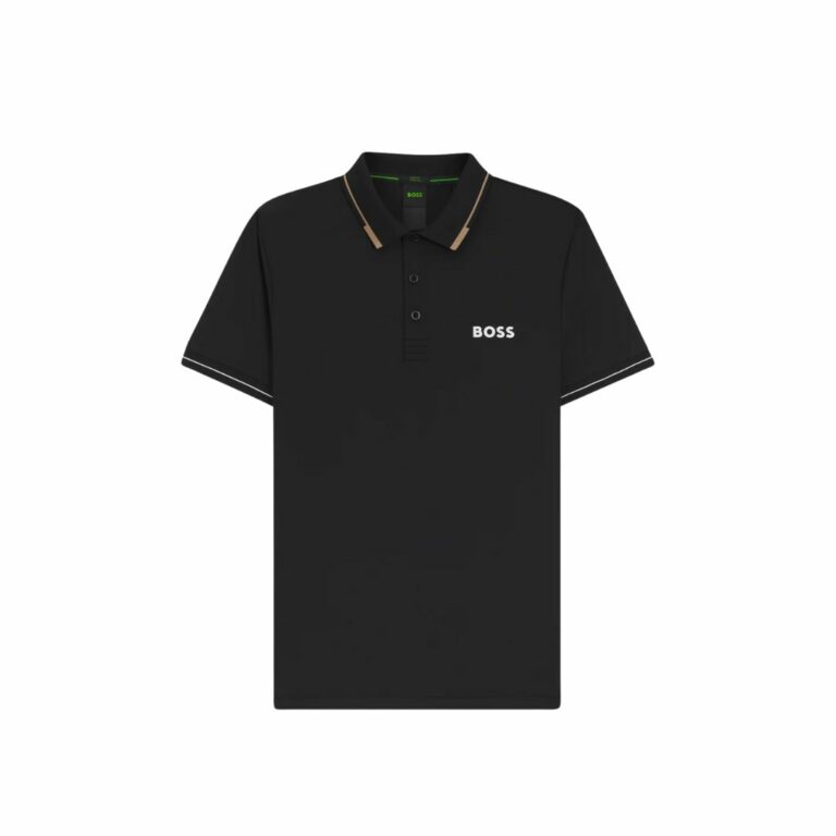 Áo polo slim fit in logo tương phản