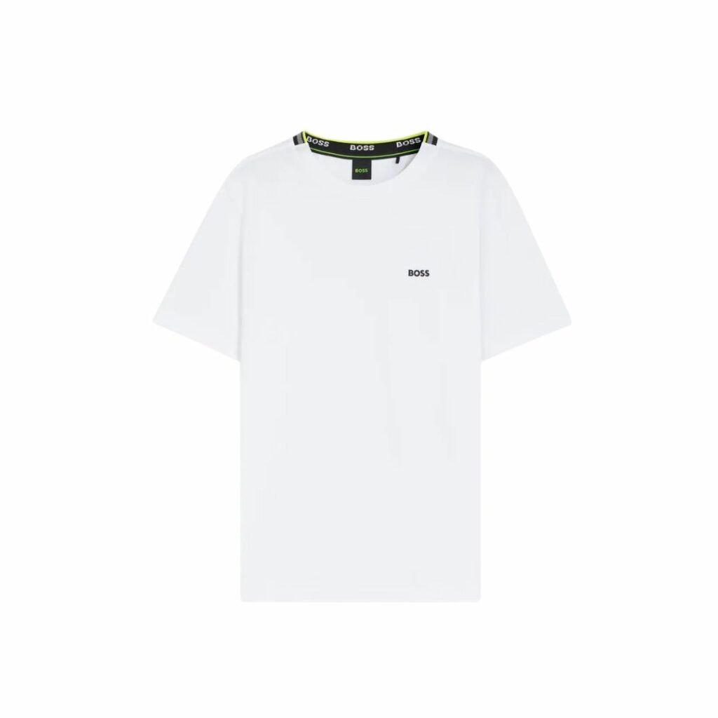 BOSS ZONE – Hiệu năng hoà trộn tinh thần thép 23 Áo thun cotton piqué cổ dệt jacquard