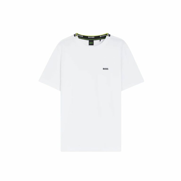 Áo thun cotton piqué cổ dệt jacquard
