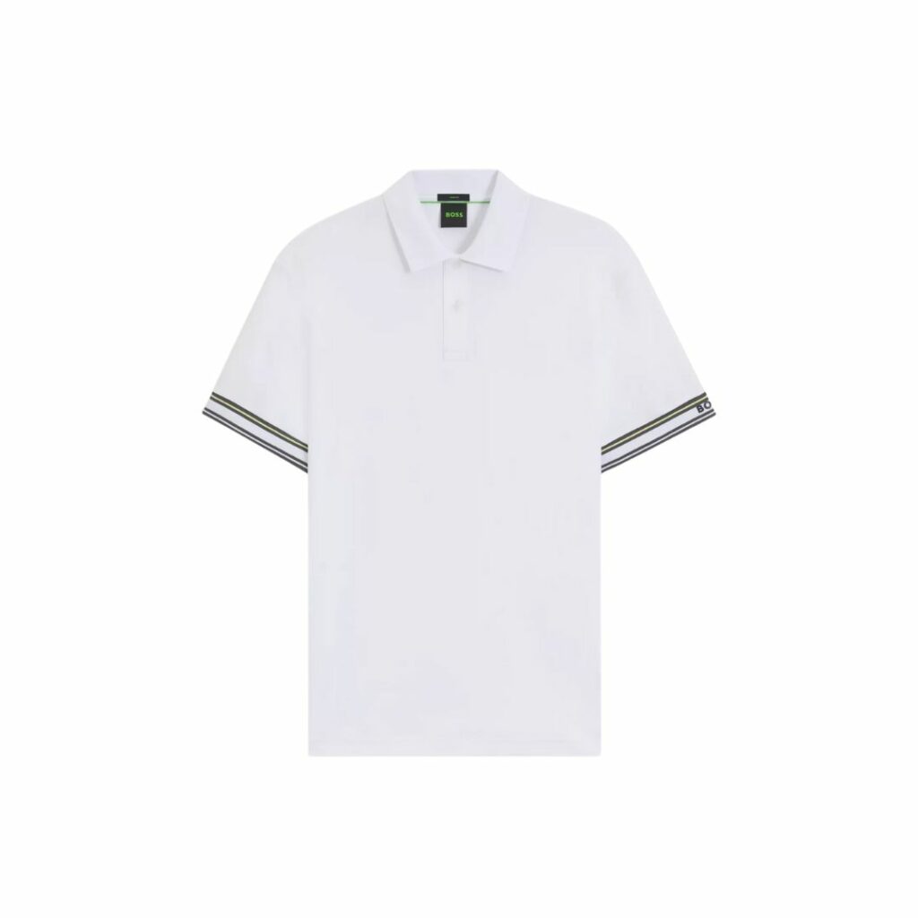 BOSS ZONE – Hiệu năng hoà trộn tinh thần thép 21 Áo polo slim-fit vải cotton, viền tay sọc